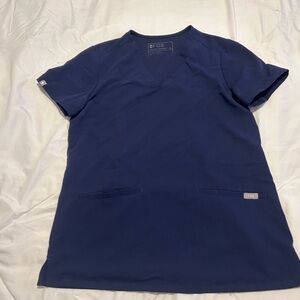 Figs Navy Blue Scrub Top